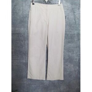 CHICO'S Womens Tan Stretch Crop Pants 29x27 Cotton Casual Activewear 0 Sm